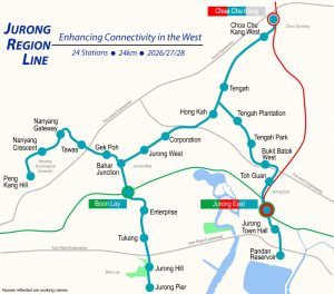 Jurong Region (Turquoise) Line Map